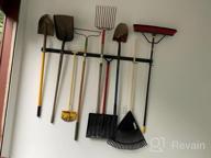 img 1 attached to Efficiently Organize Your Tools: Heavy Duty 64-Inch Garden Tool Organizer With Adjustable System, 4 Rails, And 16 Hooks For Wall Mounting review by Kenny Stephens