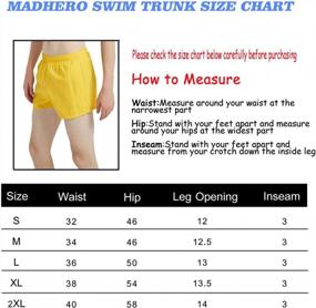 img 2 attached to MADHERO Men'S Solid Swim Trunks With 3" Inseam And Mesh Lining - Perfect Bathing Suit For Active Water Activities