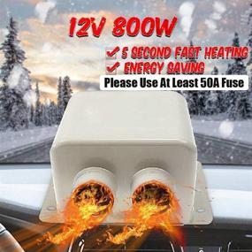 img 4 attached to 🔥 MASO 12V 800W Car Heater Kit - Rapid 5-Second Defrosting and Powerful Winter Windshield Heating for Automobiles