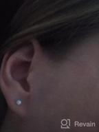 img 1 attached to Sterling Rhodium Simulated Screwback Earrings - Stunning Jewelry for Girls review by Ali Lariosa