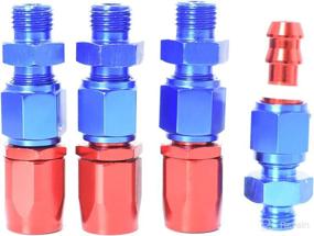 img 1 attached to WFLNHB Universal Adjustable Fuel Pressure Regulator Kit: Enhance Performance with 100 Psi Pressure Gauge and AN6-6AN Fuel Line Hose Fitting Connectors in Striking Red and Blue