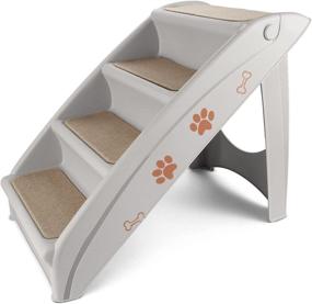 img 4 attached to 🐾 Flexible Pet Stairs - Foldable Plastic Ladder Step Ramp for Dog Cat Animal, Portable & Great for Indoor Outdoor Use, Perfect for Small to Medium Breed Dog Puppy, Cat