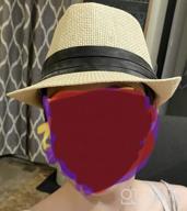 img 1 attached to Stylish Women'S Short Brim Straw Fedora Sun Hat For Summer By Verabella review by Michael Boonme