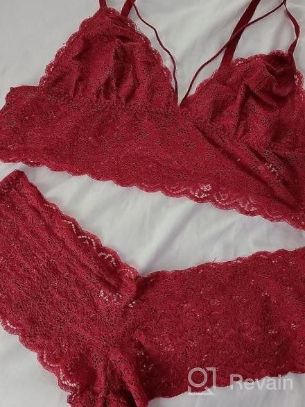 img 1 attached to Plus Size Women'S 2 Piece Lingerie Set With Strappy Bra And Panty Underwear review by Brandon Perkins