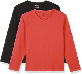 img 1 attached to UNACOO 2 Pack V Neck T Shirts Loose Fit Girls' Clothing : Tops, Tees & Blouses