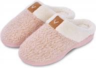 cozy memory foam slippers for women with fuzzy plush fleece lining, comfortable house shoes for indoor and outdoor use, anti-skid sole for winter warmth logo