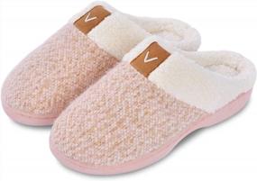 img 4 attached to Cozy Memory Foam Slippers For Women With Fuzzy Plush Fleece Lining, Comfortable House Shoes For Indoor And Outdoor Use, Anti-Skid Sole For Winter Warmth