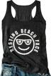 womens racerback tank tops with sunshine graphics, perfect for workouts, hawaiian vacations & more. cute and functional camisole vest t-shirt logo