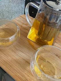 img 5 attached to Ощутите Вкус: Набор из 4 стаканов-рюмок CNGLASS с двойными стенками - идеально подходят для чистого и вкусного азиатского чая и эспрессо!