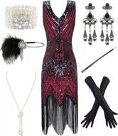 showstopping sequin gatsby dress: metme women's 1920s deep v-neck party dress with adjustable straps логотип