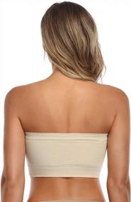 img 2 attached to ANGOOL Strapless Comfort Wireless Bra: Slip Silicone Bandeau Bralette Tube Top
