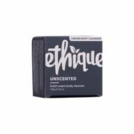 ethique unscented solid cream body cleanser - body wash for dry and sensitive skin - plastic-free, vegan, cruelty-free, eco-friendly, 3.7 oz (pack of 1) logo