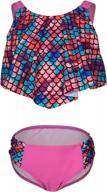 kids bikini ruffle two piece swimwear by idrawl - perfect for summer fun! logo