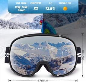 img 1 attached to UV Protected Anti-Fog Dual Lens Snow Goggles For Men And Women By Snowledge