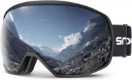 uv protected anti-fog dual lens snow goggles for men and women by snowledge logo