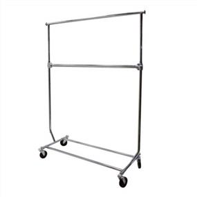 img 1 attached to Expand Your Wardrobe Space With NAHANCO'S Chrome Add-On Bar For RCS-1 And RCS-2 Rolling Clothes Racks