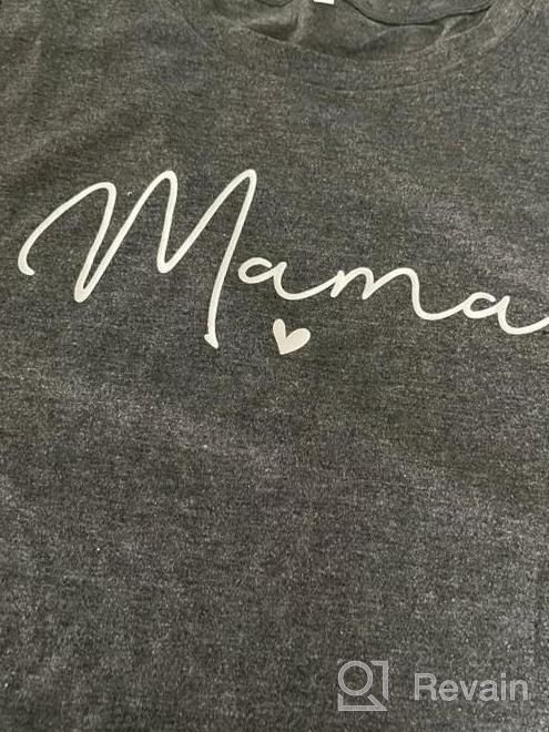 img 1 attached to Stay Stylish And Comfy With Our Mama Letter Print T-Shirt For Women: Perfect For Mom Life! review by Michelle Davis