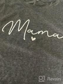 img 5 attached to Stay Stylish And Comfy With Our Mama Letter Print T-Shirt For Women: Perfect For Mom Life!