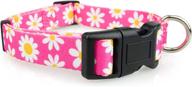 floral dog collars for female dogs - limeloot twill collars, featuring daisies, sunflowers & flowers. logo