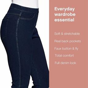 img 1 attached to Classic Women'S Jeggings With Functional Back Pockets For Effortless Style