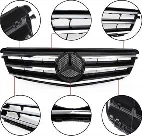 img 2 attached to Topteng LED Emblem Front Upper Grill Grille Replacement For BENZ W204 C300 C350 2008-2014 – Not Suitable For C63 AMG