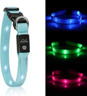 pceotllar extra small led dog collar: rechargeable light up collar for small dogs & large cats, night safety pet collar for improved visibility and water resistance logo