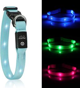 img 4 attached to PcEoTllar Extra Small LED Dog Collar: Rechargeable Light Up Collar for Small Dogs & Large Cats, Night Safety Pet Collar for Improved Visibility and Water Resistance