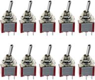 🛠️ esupport on/off mini miniature toggle switch for car dashboards - 10 pack of spst 2pin switches logo