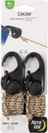 π versatile rope cord tightener: nite ize ncj2-03-01 2 pack with 8 ft rope camjam cord tightener, 2-pack, black, 2 count! logo