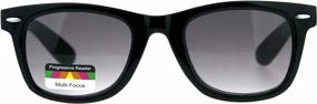 img 4 attached to Многофокусные солнцезащитные очки для чтения в винтажном стиле с роговой оправой
