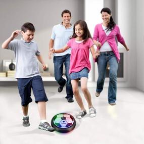 img 3 attached to Duckura Hover Soccer Balls With LED Lights And Foam Bumpers - Perfect Indoor Gift For Boys Ages 3 To 10!