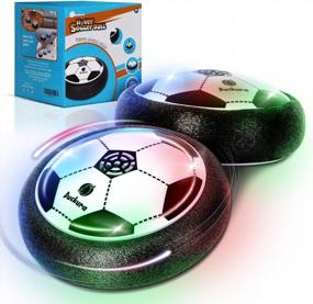 img 4 attached to Duckura Hover Soccer Balls With LED Lights And Foam Bumpers - Perfect Indoor Gift For Boys Ages 3 To 10!