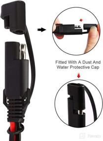 img 3 attached to 5PCS 16AWG SAE Power Automotive Extension Cable 2 Pin Quick Disconnect DC Connector Cord Plug 12V 30CM With Waterproof Cap For Motorcycle Car Battery Jump Starter Solar Application（5PCS)