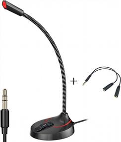 img 4 attached to 🎙️ High-quality Plug and Play 3.5mm Jack Microphone for Computer, Laptop, and Desktop - Ideal for Gaming, Meetings, Live Streaming