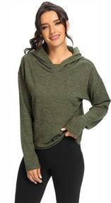 img 4 attached to Women'S Oversized Fleece Pullover Hoodie With Cowl Neckline And Free Cut Cropped Hem