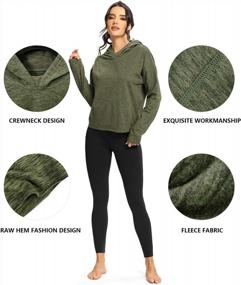 img 3 attached to Women'S Oversized Fleece Pullover Hoodie With Cowl Neckline And Free Cut Cropped Hem