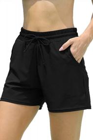 img 1 attached to ALove Women'S Swim Shorts With Boy Leg And High Waist For Comfortable Boardshorts Style Swimming Bottoms