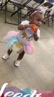 картинка 1 прикреплена к отзыву Sparkling Unicorn Baby Girl Outfit For 1St Birthday: Romper, Tutu Princess Skirt Dress, Bow Headband Set от Junee Mauck
