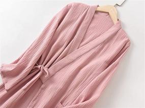 img 2 attached to Soft And Lightweight Cotton Gauze Women'S Kimono Robe For Ultimate Comfort And Style