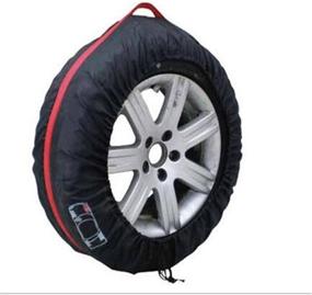 img 3 attached to 🚗 Ken-Tool Car Black Red Spare Tire Tyre Wheel Cover Bag with Carrying Handles - Effective Car Wheel Protector and Storage Bag (1PCS of Pack, 80cm)