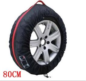 img 4 attached to 🚗 Ken-Tool Car Black Red Spare Tire Tyre Wheel Cover Bag with Carrying Handles - Effective Car Wheel Protector and Storage Bag (1PCS of Pack, 80cm)