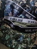 img 1 attached to Molasus Men'S Soft Cotton Boxer Briefs With Open Fly And Tagless Design review by Ricky Snyder