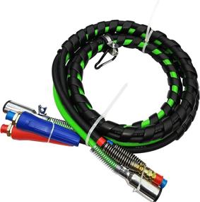 img 4 attached to 12-Foot 3-in-1 Wrap Set: Trackon Parts - High-Quality ABS Electrical and Rubber Air Line Hose Assemblies for Semi Truck Tractor Trailers