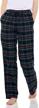 cqr women's 100% cotton flannel plaid pajama pants, soft brushed lounge & sleepwear pj bottoms with pockets for women logo