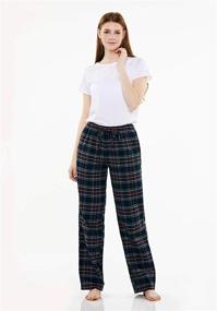 img 1 attached to CQR Women'S 100% Cotton Flannel Plaid Pajama Pants, Soft Brushed Lounge & Sleepwear PJ Bottoms With Pockets For Women