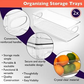 img 3 attached to ClearSpace Plastic Food Storage And Pantry Organizer Bins - Ideal Kitchen Storage And Organization Solution - 2 Pack For Fridge And Pantry