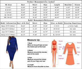 img 1 attached to Women'S Sexy Long Sleeve Ruched Bodycon Elegant Cocktail Party Club Midi Dress