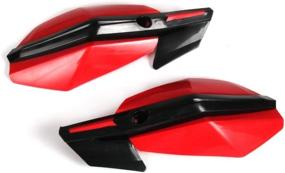 img 1 attached to Red Motorcycle HandGuards Dirt Bike Hand Guards - Universal Fit for CRF250, CRF450, CR250, CR125, and more (7/8 inch & 1 1/8 inch)