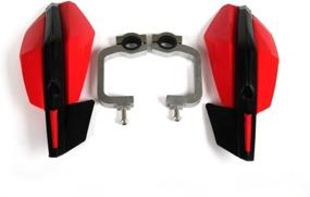 img 3 attached to Red Motorcycle HandGuards Dirt Bike Hand Guards - Universal Fit for CRF250, CRF450, CR250, CR125, and more (7/8 inch & 1 1/8 inch)