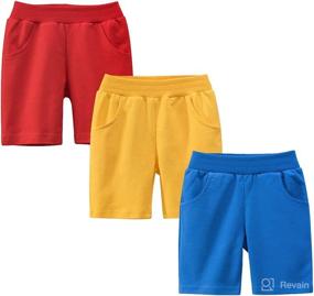 img 3 attached to GFQLONG Toddler Cotton Jogger Shorts Apparel & Accessories Baby Girls best: Clothing